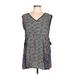 Lush Casual Dress - Mini V Neck Sleeveless: Gray Dresses - Women's Size Large
