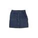 PrAna Denim Mini Skirt Mini: Blue Print Bottoms - Women's Size 2