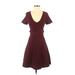 T by Alexander Wang Casual Dress: Red Dresses - Women's Size Small