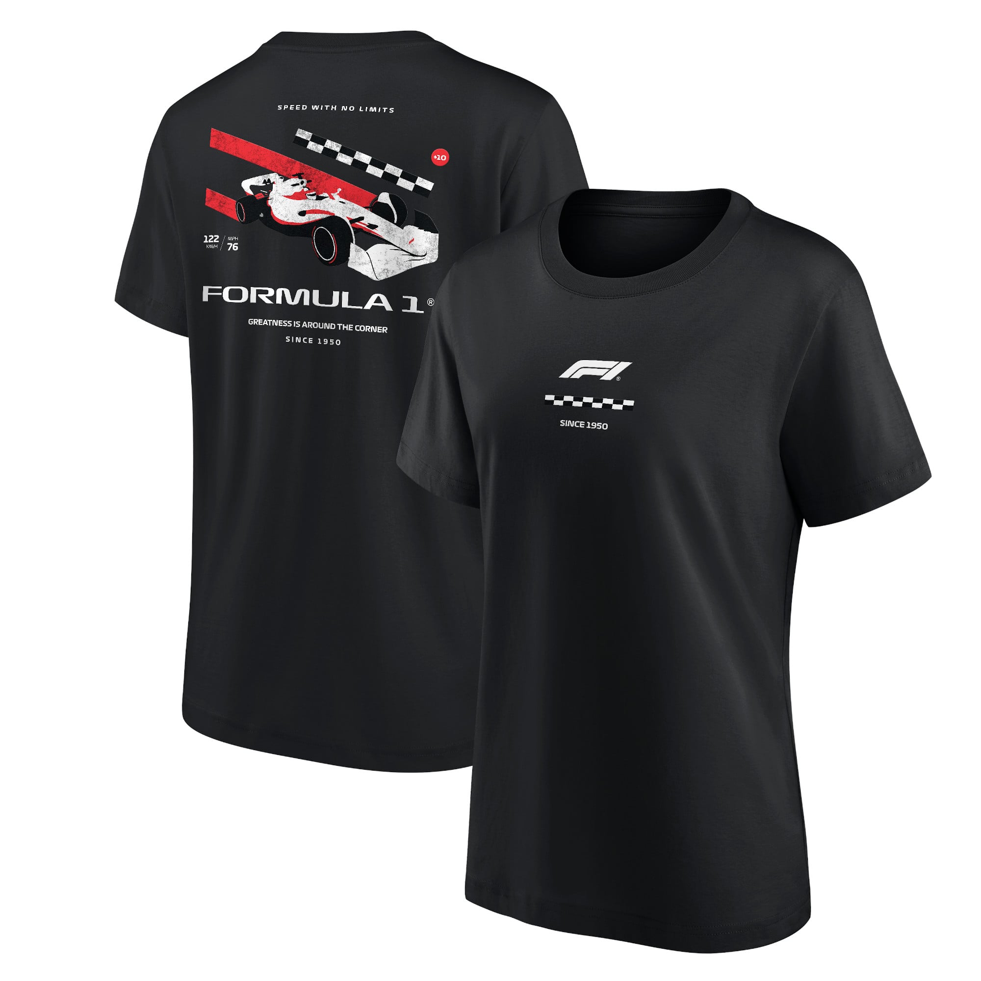 T-shirt graphique de voiture en détresse de Formule 1 - Femmes - Homme Taille: M