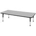 Factory Direct Partners 72" x 30" Rectangular Classroom Table Laminate in Gray | 30 W in | Wayfair 10028-GYBK