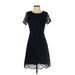 Tahari Cocktail Dress - Party: Black Print Dresses - Women's Size 0