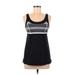 Lululemon Athletica Active Tank Top: Black Color Block Activewear - Women's Size 6