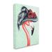 Stupell Industries Classy Flamingo Vintage Black Floral Hat Green Pattern by Amelie Legault - Wrapped Canvas Print Canvas | Wayfair am-902_cn_16x20