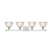 Darby Home Co Wolter 4-Light Dimmable Antique Brass Vanity Light Glass in Gray | 10.75 H x 31 W x 10 D in | Wayfair