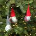 Northlight Seasonal Red & Gray Santa Gnome Christmas Ornaments 4.75" Fabric in Gray/Red | 4.75 H x 2 W x 2 D in | Wayfair 32553040