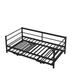 Latitude Run® Twin Steel Daybed w/ Trundle Metal in Black | 27.8 H x 39 W x 78 D in | Wayfair A22C19EAFE354A4282AE6382AED5298C