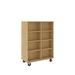 Stevens ID Systems Mobile Double-Sided Bookshelf - 48"W Book Cart Wood in Brown | Wayfair 80103 Z67-073