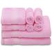 MoNiBloom 8 Piece Towel Set, 100% Cotton, 2 Bath Towels 27x54", 2 Hand Towels 16x28" & 4 Wash Cloths 12x12" in Pink | 27 W in | Wayfair