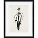 Soicher Marin Pompadour - Picture Frame Painting on Paper in Black | 19.75 H x 15.75 W x 1.25 D in | Wayfair V-18-0225B