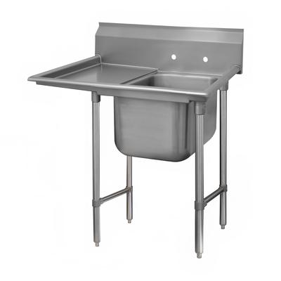 Advance Tabco 93-1-24-24L 46" 1 Compartment Sink w/ 16"L x 20"W Bowl, 12" Deep, Stainless Steel