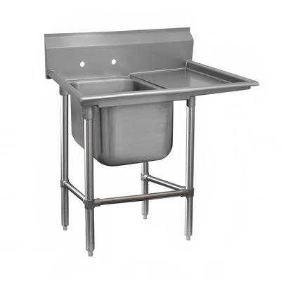 Advance Tabco 94-1-24-36R 58" 1 Compartment Sink w/ 16"L x 20"W Bowl, 14" Deep, Stainless Steel