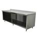 Advance Tabco EEK-SS-3010-X 120" Dish Cabinet w/ Open Base & 5" Backsplash, 30"D, Stainless Steel