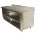 Advance Tabco EK-SS-245M 60" Dish Cabinet w/ Open Base & Midshelf, 5" Backsplash, 24"D, Stainless Steel