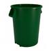 Carlisle 84103209 Bronco 32 gallon Commercial Trash Can - Plastic, Round, Food Rated, Green