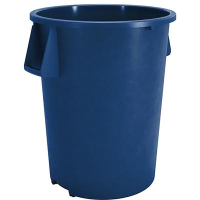 Carlisle 84105514 55 gallon Commercial Trash Can - Plastic, Round, Food Rated, Blue