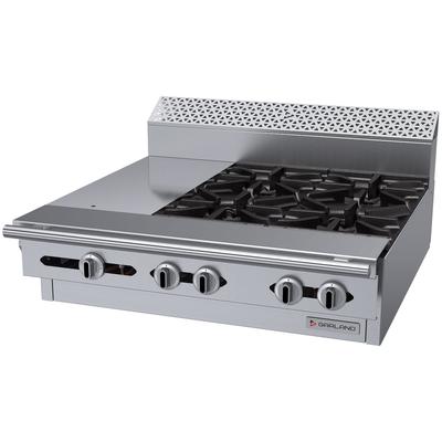 Garland C36-13M NG 36" 4 Burner Commercial Gas Range Top w/ (1) Hot Top - Modular, Natural Gas, Stainless Steel, Gas Type: NG