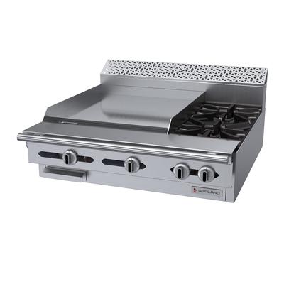 Garland C36-2-1M Cuisine 36" 2 Burner Commercial Gas Range Top w/ Griddle - Modular, Natural Gas, Stainless Steel, Gas Type: NG