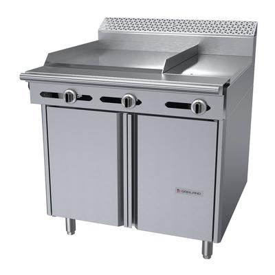 Garland C36-3-1S 36" Commercial Gas Range w/ Hot Top/Griddle & Storage Base, Natural Gas, Stainless Steel, Gas Type: NG