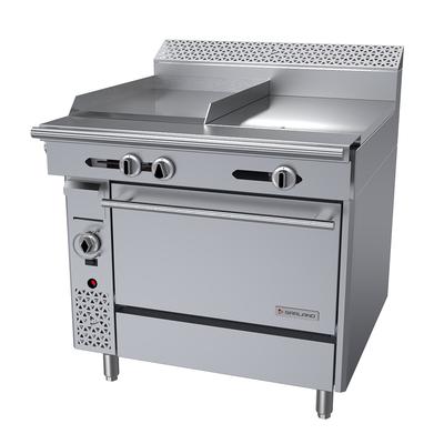 Garland C36-5-1R 36" Commercial Gas Range w/ Hot Top/Griddle & Standard Oven, Natural Gas, Stainless Steel, Gas Type: NG