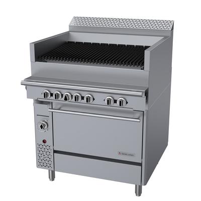 Garland C36-NRC LP 36" Commercial Gas Range w/ Charbroiler & Convection Oven, Liquid Propane, Stainless Steel, Gas Type: LP