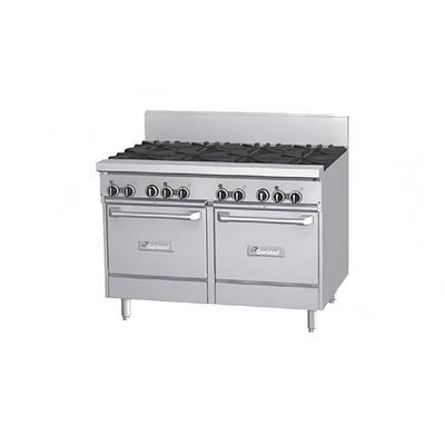 Garland GF48-8LL 48" 8 Burner Commercial Gas Range w/ (2) Space Saver Ovens, Natural Gas, Stainless Steel, Gas Type: NG