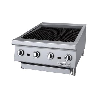 Garland GTBG24-NR24 0001 NG 24" Countertop Charbroiler, Non-Adjustable Cast Iron Grates, Natural Gas, Stainless Steel, Gas Type: NG
