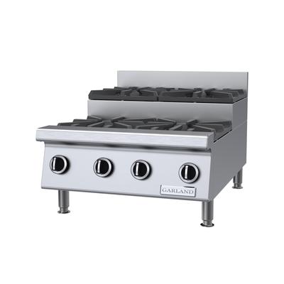Garland GTOG24-SU4 NG 24" Gas Hotplate w/ 4 Burners & Manual Controls, Natural Gas, Stainless Steel, Gas Type: NG