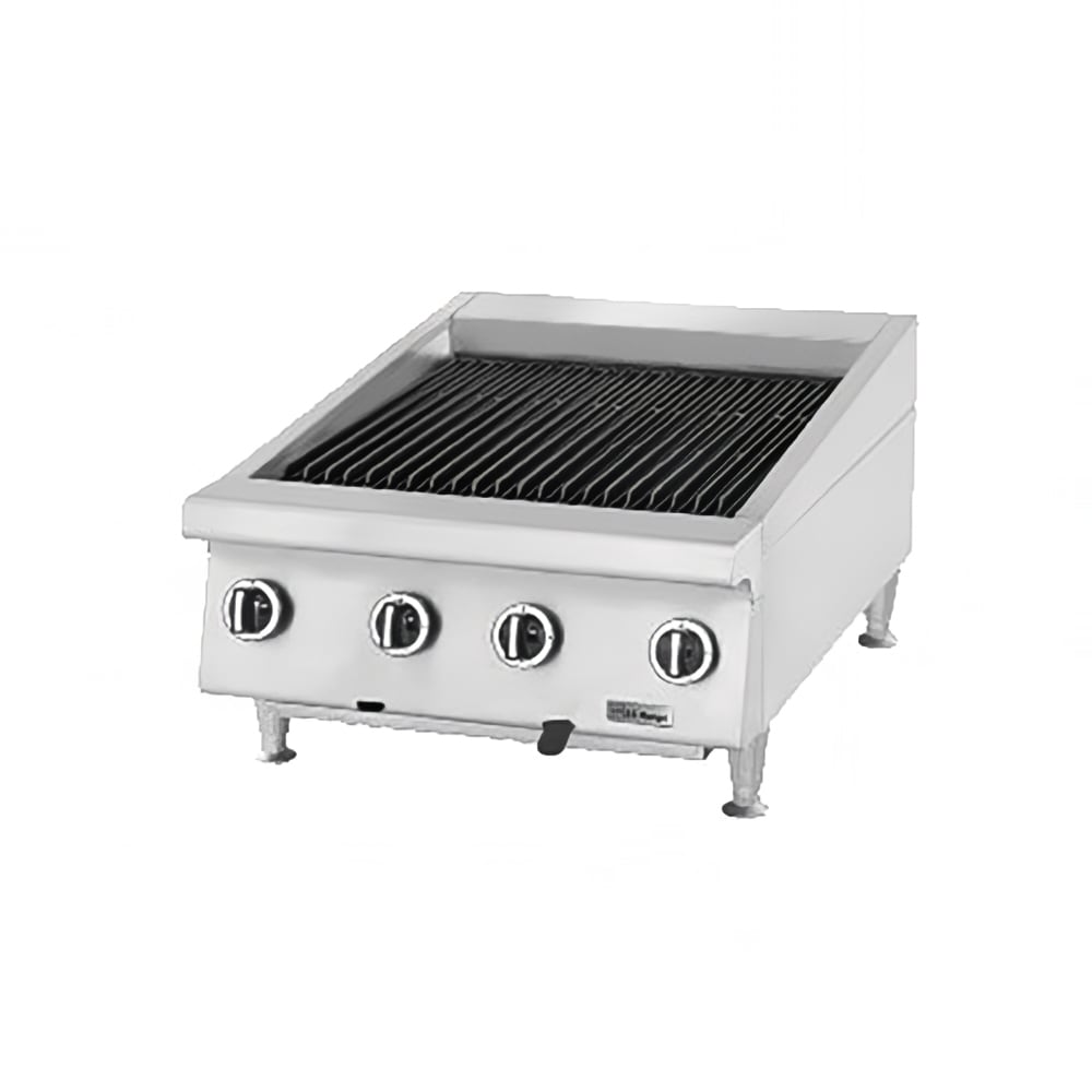 Garland UTBG48-AR48 NG 47 1/4" Countertop Charbroiler w/ Cast Iron Grates - Manual Controls, Natural Gas, Stainless Steel, Gas Type: NG