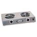 Cadco CDR-1T 21 1/4" Electric Hotplate w/ (2) Burners & Infinite Controls, 120v, Stainless Steel