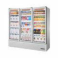 True FLM-81~TSL01 81" 3 Section Glass Door Merchandiser, (3) Right Hinge Doors, 115v, White | True Refrigeration