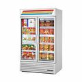 True GDM-43F-HC~TSL01 47 1/8" 2 Section Display Freezer w/ Swing Doors - Bottom Mount Compressor, White, 115v, Bottom-Mount Compressor