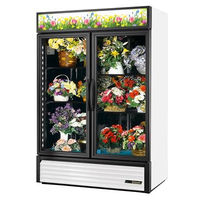 True GDM-49FC-HC~TSL01 2 Section Floral Cooler w/ Swinging Door - White, 115v | True Refrigeration