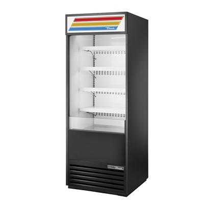 True TOAM-30-HC~TSL01 30" Vertical Open Air Cooler w/ (5) Levels, White, 115v, Black | True Refrigeration