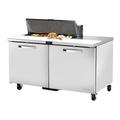 True TSSU-60-10-HC~SPEC3 60" Sandwich/Salad Prep Table w/ Refrigerated Base, 115v, Two Doors, 115 V, Stainless Steel | True Refrigeration