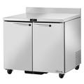 True TWT-36-HC~SPEC3 Spec Series 36" Worktop Refrigerator w/ (2) Sections & (2) Doors, 115v, Silver | True Refrigeration