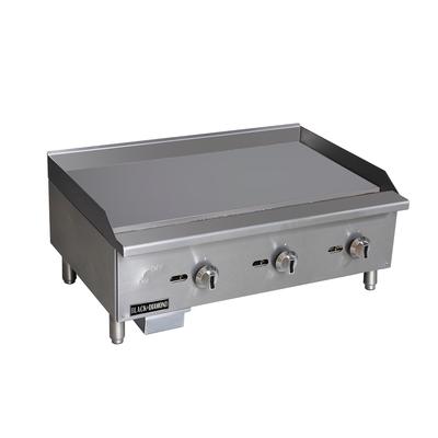 Black Diamond BDECTG-36 36" Gas Commercial Griddle w/ Manual Controls - 5/8" Steel Plate, Natural Gas, 90,000 BTU, Stainless Steel, Gas Type: NG
