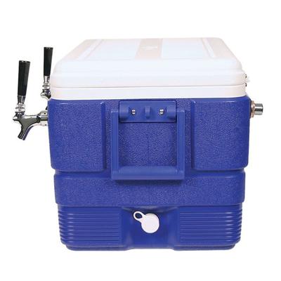 Micro Matic CB482B 48 qt Insulated Coil Cooler w/ (2) Faucet, Blue, Blue
