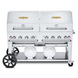 Crown Verity CV-CCB-60RDP 58" Mobile Gas Commercial Outdoor Grill w/ Gas Tank Support, Liquid Propane, Stainless Steel, Gas Type: LP