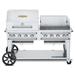 Crown Verity CV-RCB-60RWP 58" Mobile Gas Commercial Outdoor Grill w/ Roll Dome, Liquid Propane, 8 Burners, LP Gas, Stainless Steel, Gas Type: LP