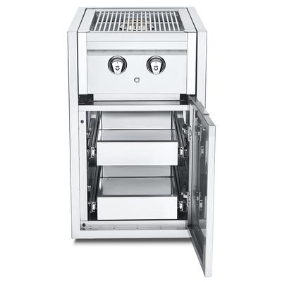 Crown Verity IBISC-SBNG-2D Small Built In Cabinet w/ Dual Side Burner & 2 Drawers - Stainless Steel