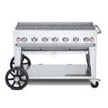 Crown Verity CV-MCB-48LP 46" Mobile Gas Commercial Outdoor Charbroiler w/ Water Pan, Liquid Propane, Stainless Steel, Gas Type: LP