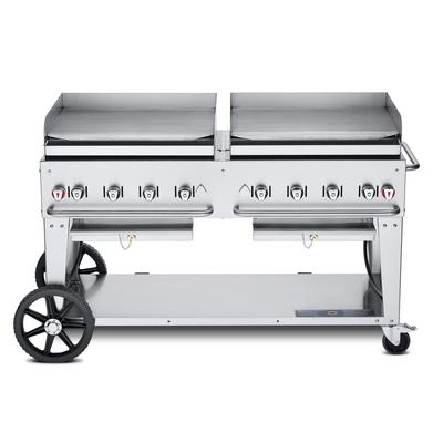 Crown Verity CV-MG-60NG 58" Mobile Gas Commercial Outdoor Griddle, Natural Gas, Stainless Steel, Gas Type: NG