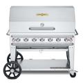 Crown Verity CV-RCB-48RDP-LP 46" Mobile Gas Commercial Outdoor Grill w/ Water Pans, Liquid Propane, Stainless Steel, Gas Type: LP