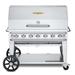 Crown Verity CV-RCB-48RDP-LP 46" Mobile Gas Commercial Outdoor Grill w/ Water Pans, Liquid Propane, Stainless Steel, Gas Type: LP