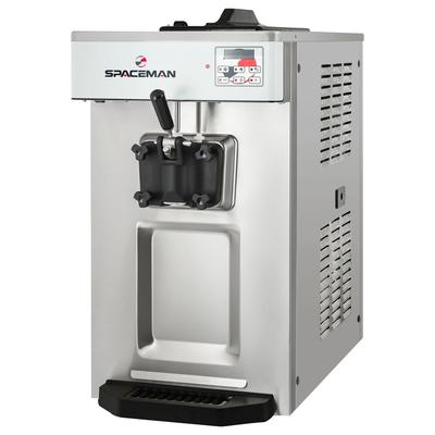 Spaceman 6236-C Soft Serve Ice Cream Machine w/ 15 9/10 qt Flavor Hopper, 208230v, 1 ph, Silver
