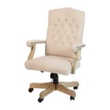 Flash Furniture 802-IV-GG Executive Swivel Office Chair w/ High Back - Ivory Microfiber Upholstery