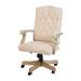 Flash Furniture 802-IV-GG Executive Swivel Office Chair w/ High Back - Ivory Microfiber Upholstery