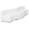 Flash Furniture ZB-803-720-SET-WH-GG Hercules Alon 3 Piece Modular Reception Sofa Set - LeatherSoft Upholstery, White