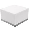 Flash Furniture ZB-803-OTTOMAN-WH-GG 25 1/2" Square Ottoman - 16"H, White LeatherSoft Upholstery